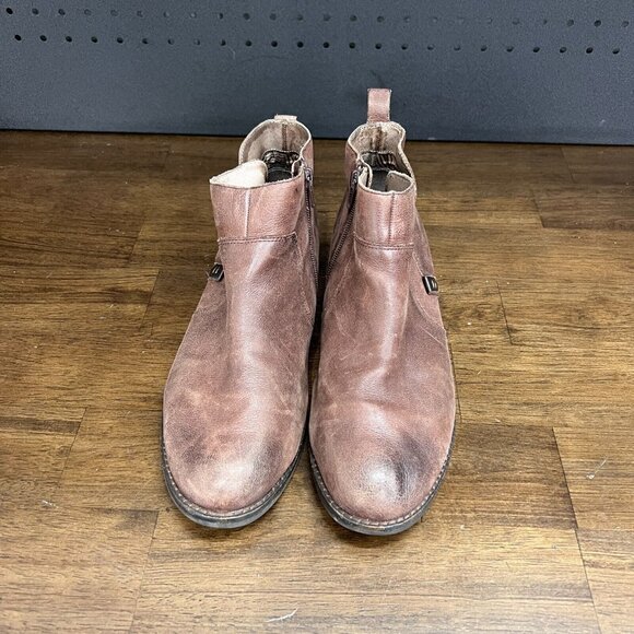 Abeo 10 N boots Gray leather‎ Yorkie bootie low boot Chelsea Ankle narrow 1299 - Picture 1 of 8